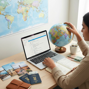 Globo terráqueo grande de metal para escritorio |   Mapa Político Detallado |   Base de Soporte Negra |   Globo Terráqueo Educativo para Estudiantes y Oficina - Product Image 5