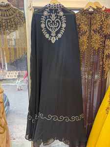 Elegant Embroidered Beaded Breathable Georgette Modest Slim Islamic Clothing <b>Long</b> Sleeved Abayas <b>Kaftan</b> Dress Front Open Plus - Product Image 5