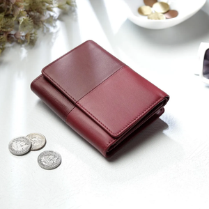 Cartera Trifold de Cuero Genuino Personalizada para Mujer, Protección RFID, Monedero con Bolsillo para Monedas con Cierre, Regalo Grabado Personalizado, a la Moda - Product Image 2