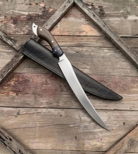 Couteau de filetage de chasse industriel fait main A&M Enterprises, lame en acier inoxydable, manche en bois Micarta, gaufré, OEM - Product Image 1
