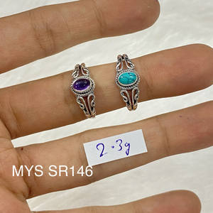 แหวนพลอยธรรมชาติ เงินแท้ 925 แหวนทำมือ ราคาขายส่ง เครื่องประดับ - Product Image 2