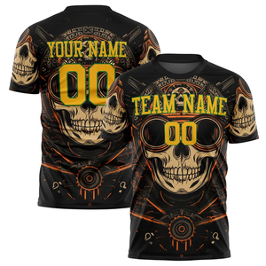 Camiseta de Fútbol Sublimada Personalizada Unisex Negra Colo-Colo con Nombre del Equipo, Manga Corta, Cuello Redondo, Absorbe la Humedad, 140g Poliéster, Adulto - Product Image 5