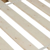 Cadre de lit pliable en teck moderne avec tête et pied de lit en rotin tressé pour hôtel, maison, chambre à coucher