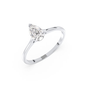 REYES Best Selling <b>925</b> Sterling <b>Silver</b> GRA Certified Pear Cut 0.78 Carat Moissanite Wedding Promise <b>Ring</b> Fine Jewelry For Women - Product Image 6