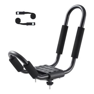 Support de toit de voiture pour kayak, 1 paire de barres en J, kit de fixation pour toit souple, pour transporter kayak, planche de surf, canoë, SUP, planche de ski nautique - Product Image 1