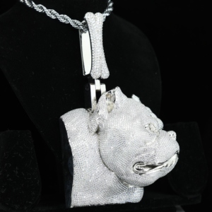 Pendentif Hip Hop personnalisé en argent pour homme, entièrement serti de Moissanite VVS, passe le test du diamant - Product Image 5