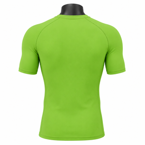 Camiseta de Compresión de Manga Corta Verde para Hombre, Secado Rápido, para Gimnasio, Entrenamiento Deportivo - Product Image 2
