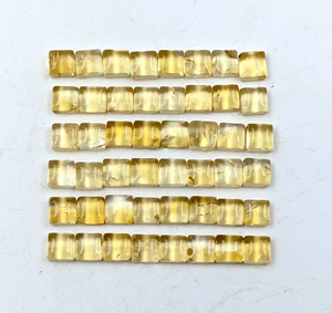 Citrines de qualité AAA, cabochons jaunes carrés, pierres précieuses naturelles 3x3 mm, fabrication de bijoux, cristal de guérison, prix de gros - Product Image 3