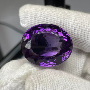 Ametista natural de corte ovalado, 65.83 quilates, piedra preciosa de gran tamaño, calidad AAA, con brillo, buen color, corte y pulido perfectos a precio económico. - Product Image 6