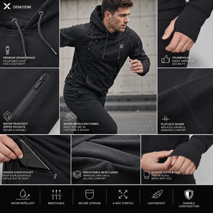 Sudadera con Capucha X Sports City para Hombre, Personalizada, de Algodón y Poliéster, 360 GSM, con Acabado y Diseño Simple y Gráfico, con Estampado Reflectante - Product Image 5