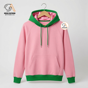 เสื้อฮู้ดสตรีแบบสั่งทำพิเศษสำหรับชมรมนักศึกษาหญิง พร้อมตัวอักษรกรีกปักด้านหน้า และผ้าถักย้อมสีแบบ Tie Dye 100% - Product Image 1