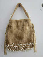 Handgebreide POTLI tas met parelkwast, Indiase etnische bruidsclutch, handtas voor bruiloft, feest en avond, clutch tas voor dames