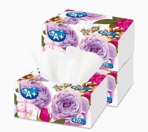 Pañuelos Faciales de Papel Virgen de Madera Premium, 4 Capas, 400 Hojas, Paquete Suave, Proveedor de Papel Resistente - Product Image 2