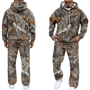 Custom <b>Pullover</b> Camo Tracksuit <b>Men's</b> Camouflage Hoodie and Jogger Set 100% Cotton OEM ODM Private Label Manufacturer Gym Wear - Product Image 2