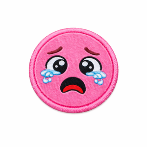 100 pièces de patchs brodés assortis avec visages pleureurs, à thermocoller ou à coudre, badges colorés pour vêtements, sacs, casquettes - Product Image 1