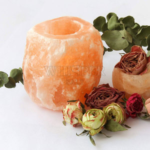 Ensemble de porte-bougies en cristal de sel naturel sculpté, style moderne, décoration intérieure, provenance du Pakistan - Product Image 5