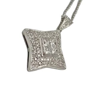 Magnifique collier pendentif étoile en argent sterling blanc Moissanite Diamond Charmant cadeau pour elle en acier inoxydable - Product Image 1