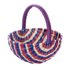 ตะกร้าปิกนิกหวายพับได้คุณภาพสูงสไตล์วินเทจอเมริกัน สำหรับงานเทศกาล งานแฮนด์เมด เป็นมิตรกับสิ่งแวดล้อม เหมาะสำหรับตั้งแคมป์ วันรำลึก/วันที่ 4 กรกฎาคม - Product Image 3