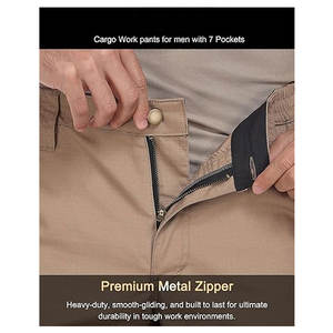 Pantalones Cargo para Hombre, Resistentes al Agua, Transpirables, Tácticos, para Senderismo, con 7 Bolsillos, Duraderos, para Trabajo al Aire Libre y Viajes - Product Image 3