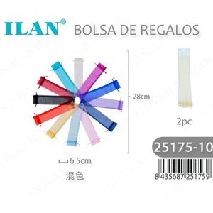 Sacchetti regalo Ilan 28x6,5 cm colori assortiti 2 pezzi per regali - Product Image 3