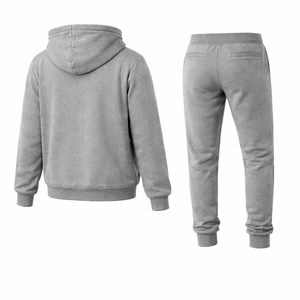 Conjunto Deportivo para Hombre, Sudadera con Capucha Gris, Pantalones Jogger, Ropa Deportiva para Gimnasio, Fitness y Entrenamiento, Logotipo Personalizado, Venta al Por Mayor - Product Image 3