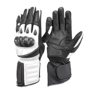 Guantes de Carreras Unisex 2025 de Cuero, Completos, Transpirables, Compatibles con Pantalla Táctil, para Motocicleta, con Protección de Nudillos Duros - Product Image 1