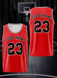 Maillots de basket-ball DIY pour hommes, débardeurs personnalisés avec nom et numéro, t-shirts imprimés en 3D, uniforme d'équipe, vêtements de sport amples pour l'été - Product Image 2