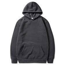Sweat à capuche en polaire polyester 330g |   Pull à capuche surdimensionné gris foncé uni |   Minimalist Urban Basics Automne Respirant - Product Image 2