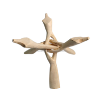 Support trépied en bois de peuplier écologique, design sculpté, pour brûleurs d'encens et bols de fumigation Feng Shui, décoration intérieure Printemps-Été