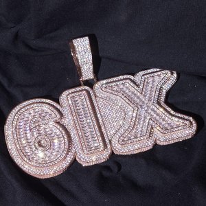 Collier Pendentif Personnalisé avec Nom Sertie de Diamants Moissanite Style Hip Hop Bling pour Hommes - Product Image 6