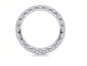 Anillo de Eternidad con Diamantes, Corte Brillante Redondo, Joyería Fina Clásica, Anillo de Compromiso, Diamantes Naturales y Cultivados en Laboratorio - Product Image 1