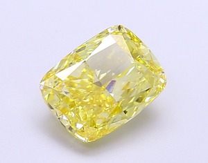 Diamant de laboratoire CVD de haute qualité 2,59 CT, taille coussin, jaune vif fantaisie, VS1, EX Cut, en vrac, stock fournisseur - Product Image 1