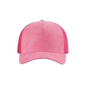 Casquette Trucker Unisexe Rose à 5 Panneaux à Profil Bas avec Ouverture pour Queue de Cheval, en Toile, Couleurs Personnalisables, Visière Courbe en Maille, Toutes Saisons, Service OEM - Product Image 1