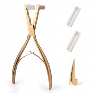 <b>Multi</b> Function Bent Hair Extension <b>Pliers</b> Stainless Steel Micro Ring <b>Tool</b> for Beauty Salons Color Customized Private Logo OEM - Product Image 1