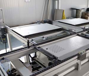 Aluminium Semi-Auto New Lines OEM Adjustable Speed Conveyor 110-415V Chain Belt Retail Durable Dishwasher Assembly Rubber Pallet - Product Image 4