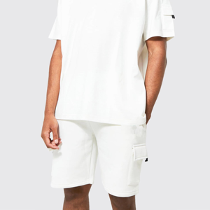 Ensemble court d'été streetwear personnalisé pour homme – T-shirt et short délavés à l'acide de haute qualité, grandes tailles - Product Image 4
