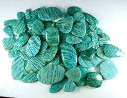 Lote de cabujón de piedras preciosas de amazonita natural, piedras preciosas de cuarzo de forma mixta para la fabricación de joyas - Product Image 6