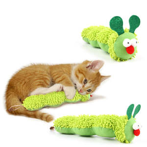 Nuevo Juguete Interactivo para Gatos con Sonido de Ruido, Peluche de Hierba Gatera con Forma de Oruga, Ecológico y Duradero, para el Entretenimiento del Mascota - Product Image 1