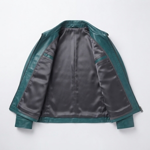 Veste de terrain unisexe en cuir de vachette, coupe ajustée, décontractée, pour l'hiver, avec fermeture éclair sur le devant, service OEM, pour un usage quotidien - Product Image 5