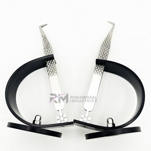 ชุดแหนบต่อขนตา RMI รุ่นใหม่ สีเงินด้าน สแตนเลสสตีล คุณภาพสูง ด้ามจับเพชร พร้อมโลโก้  ใช้งานได้ยาวนาน - Product Image 5