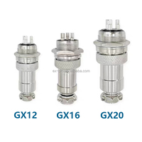 GX12 GX16 GX20 GX25 Adaptateur d'aviation pour aviateur mâle et femelle Connecteur circulaire Bride de montage sur panneau
