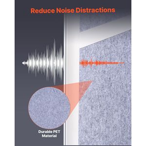 Divisorio per Ufficio 1 Pezzo 178x178 cm, Parete Modulare Divisoria per la Privacy, Divisorio per Stanza in PET Satinato, Postazione di Lavoro Migliorata - Product Image 5