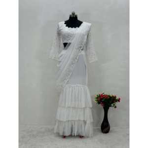 ชุด lehenga แต่งงานพร้อมชุดแต่งระบายสำหรับงานปาร์ตี้ - Product Image 1