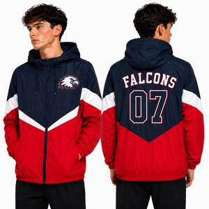 Chaqueta Cortavientos Personalizada para Hombre, con Logotipo Bordado de los Osos Parker, Nombre y Número en la Espalda, con Capucha, Ropa Deportiva, Venta al Por Mayor, OEM - Product Image 2