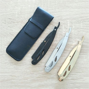 Navaja de Afeitar Profesional para Barbería, Cuchilla de Acero Inoxidable para Afeitar el Cabello, Cejas y Barba, Plegable - Product Image 1