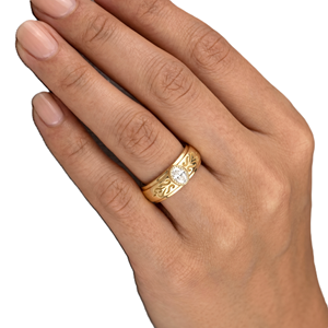 18K Solid <b>Gold</b> Milgrain Bezel <b>Set</b> Oval Engagement <b>Ring</b> Wholesale Oval Cut Lab Grown Diamond Vintage Love Band Handmade <b>Gold</b> Band - Product Image 5