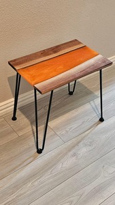 <b>Resin</b> & Wooden <b>Table</b> <b>Top</b> With Stones in Clear Epoxy <b>Resin</b> River Customized Home Office and Restaurant Decorative - Product Image 4