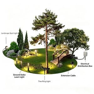 Projecteur d'arbre intelligent RGB à commande par application, 12W, étanche IP65, pour extérieur, <span class=keywords><strong>jardin</strong></span>, parc, paysage, à fixer sur poteau - Product Image 4