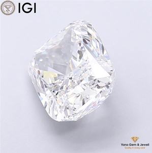 Diamant de laboratoire CVD 3,50 carats certifié IGI, couleur D, clarté VVS2, taille coussin, pour bague de promesse solitaire - Product Image 6