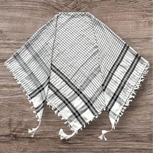 ผ้าพันคอเปอร์เซีย ผ้าพันคอสีขาวดำลายตาราง ผ้าพันคอผู้ชาย ผ้าพันคอผ้าลายตาราง เนื้อนุ่ม แฟชั่นทุกฤดูกาล ผ้าพันคอสไตล์ชาติพันธุ์ ผ้าพันคอตะวันออกกลาง - Product Image 3